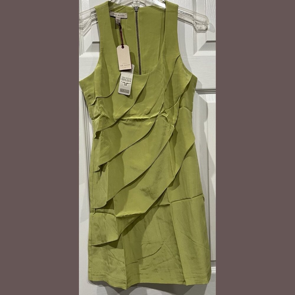 $245 NWT TED BAKER PHYLLA TIERED LAYER SHIFT TUNIC WITH ZIPPER DRESS